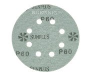Шлифовальный круг SUNPLUS FILM для металла и дерева 125мм P060 FILM.FMB.8hol.P060