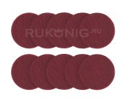 Скотч-брайт SUNPLUS Круг P400 (10 шт.) (Красный) SCUFF PAD.(150)Red.P400/10